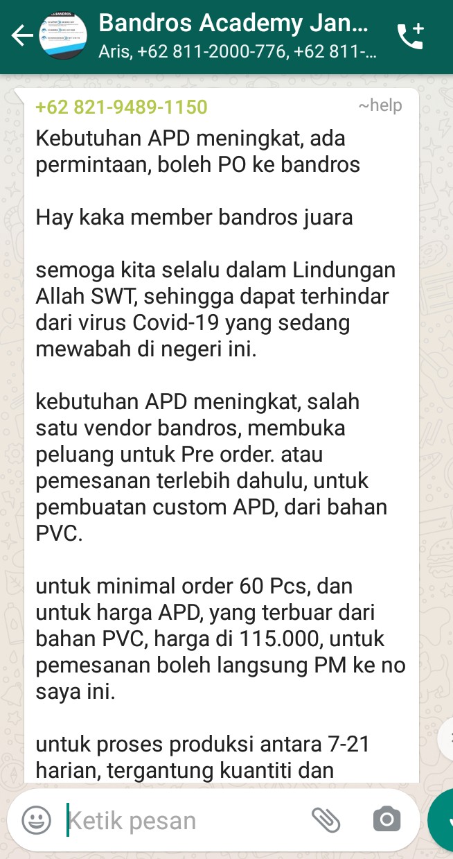 Bandros Buka Pre Order APD, Pemprov Jabar Didesak Segera Borong APD untuk Tenaga Medis Di Jabar