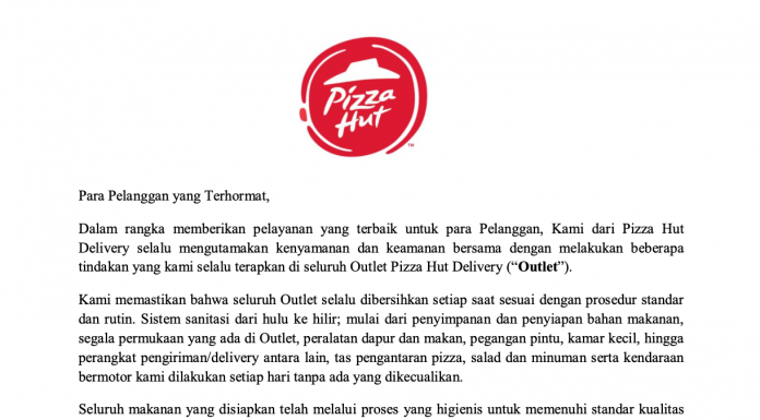 Indonesia Siaga COVID 19, Pizza Hut Indonesia Berlakukan Screening Kesehatan Karyawan (PHD.co.id)
