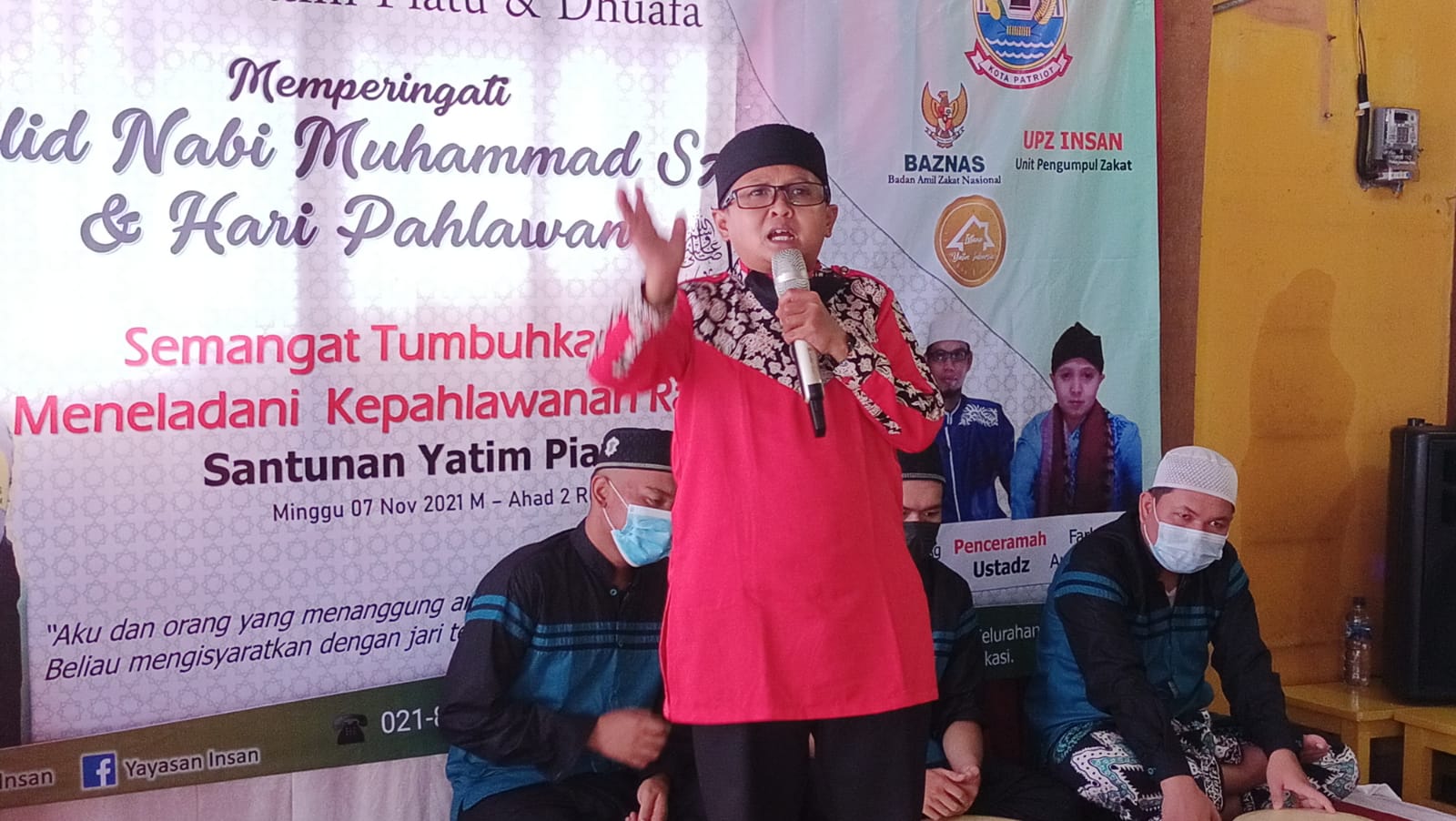 Ustaz Fathulloh dan Komedian Farly sms Hadiri Peringatan Maulid Nabi di Yayasan Insan