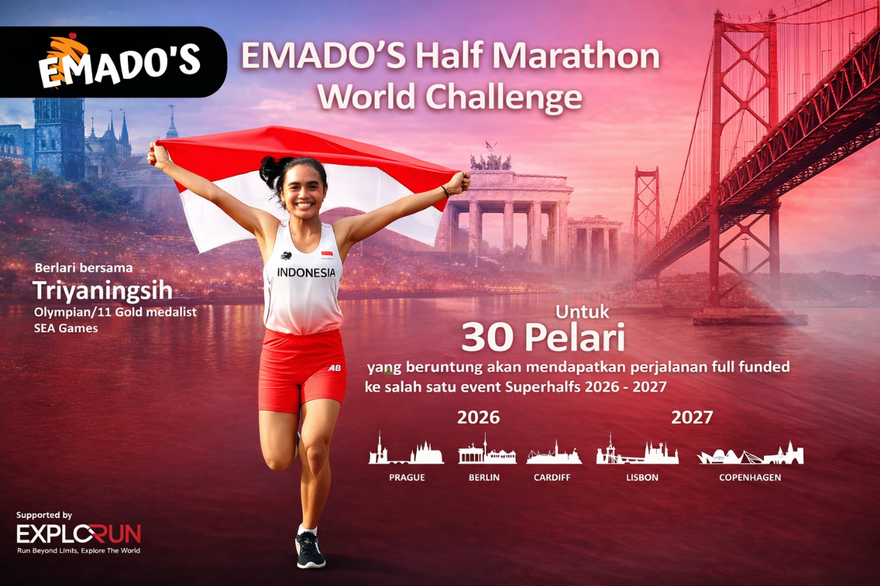 SuperHalfs Challenge Emados, Pelari Indonesia Tembus Ajang Lari Dunia